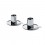 Alessi - Set de 2 tasses &agrave; caf&eacute; avec soucoupes