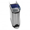 Fingerprint-proof butterfly recycler - 40l - Inox - Simplehuman