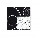 Zak ! Designs - Set de 20 serviettes en papier - IN BLOOM - Blanc et Noir 