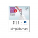 Simplehuman - Sacs poubelle x 20 - blanc 38-40l