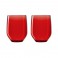 Italesse - 2 Verres bas rouge 42cl - VERTICAL PARTY BEACH