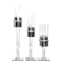 Encore et Encore - Set de 3 photophores - TUBES - chrome