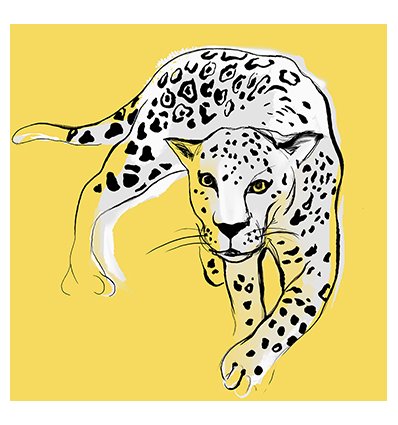 Paper towel - GRAPHIC LEOPARD - 33x33cm