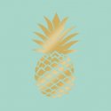 Serviette en papier - PINEAPPLE GOLD MINT - 33x33cm