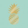 Serviette en papier - PINEAPPLE GOLD MINT - 33x33cm