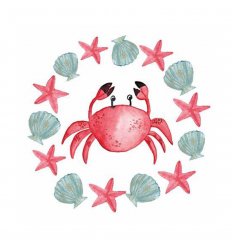 Serviette en papier - Le Crab