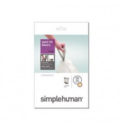 Garbage bags x 20 - CODE Q - white 50l - Simplehuman