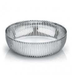 Pierced basket in polished stainless steel  - Diameter 23cm.