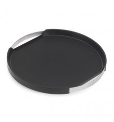 Anti-slip tray round - PEGOS - Diameter 40 cm - stainless steel, silicone, plastic