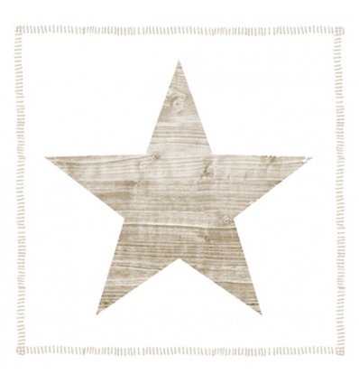 Serviette en papier décorative - Star Fashion taupe