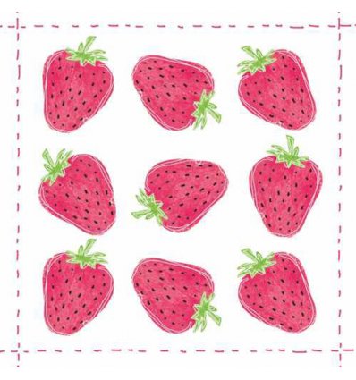 Serviette en papier décorative - Fashion Strawberry