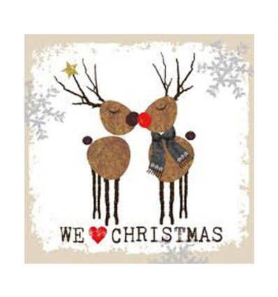 Serviette en papier décorative - We love Christmas