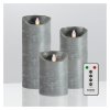 Bougie - FLAME LED Gris - H.12,5cm